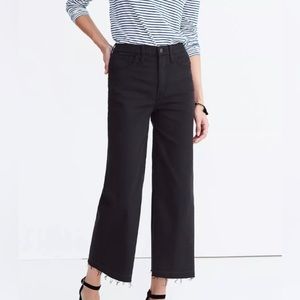 Madewell Wide Leg Crop Jeans in Black